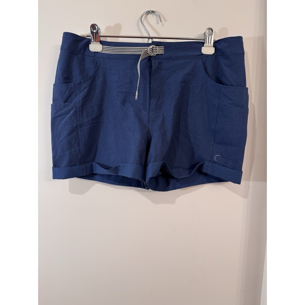 Zyia Active Women's Not Just a Trail Shorts Size XL‎ Blue Belted Athletic Hiking